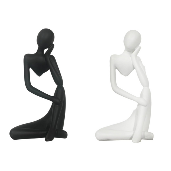 Sculpture Statues Figurines for Home Decor, Office, Modern Room, Entryway, Dining Table (Pack of 2)