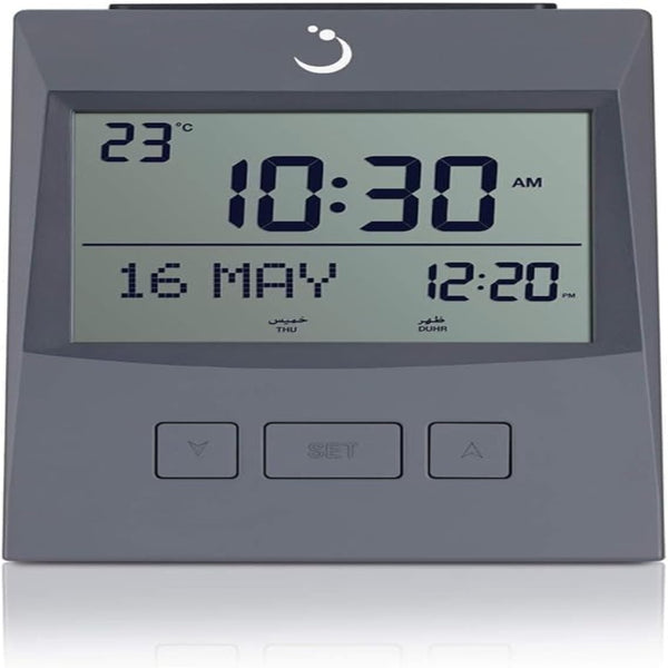 Digital Azan Table Clock | Worldwide Prayer times & Multiple Azan Sounds