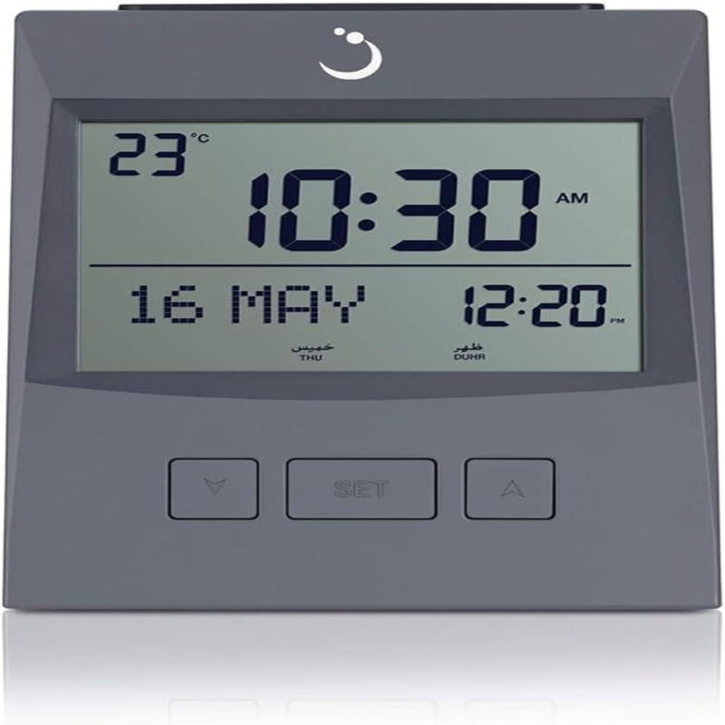 Digital Azan Table Clock | Worldwide Prayer times & Multiple Azan Sounds