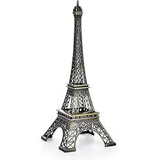 Metal Eiffel Tower Statue, Paris France Decor, Figurine Replica Holder Stand (1)