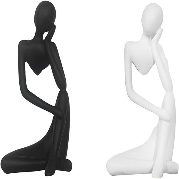 Sculpture Statues Figurines for Home Decor, Office, Modern Room, Entryway, Dining Table (Pack of 2)