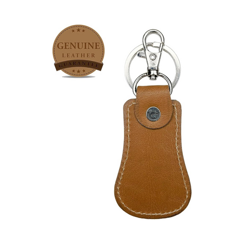 Leather Key Chain ( Light Brown )