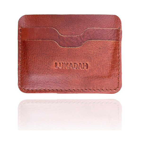 Leather Card Holder (Burgundy Tan)