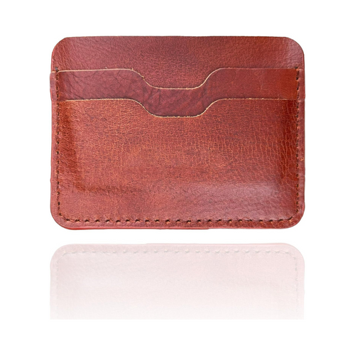Leather Card Holder (Burgundy Tan)