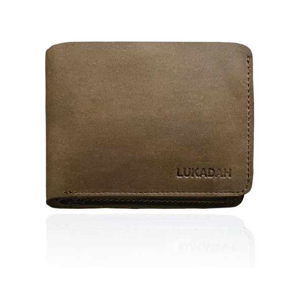 Leather Wallet Genuine Full Grain (Olive)