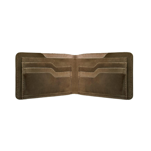 Leather Wallet Genuine Full Grain (Olive)