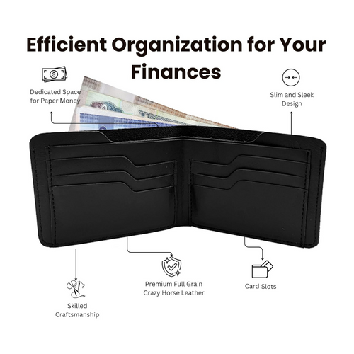 Leather Wallet & Card Holder (Black)