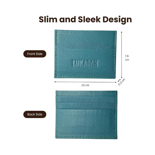 Leather Card Holder (Teal)