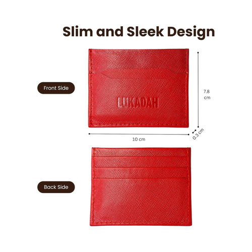 Leather Card Holder (Red)