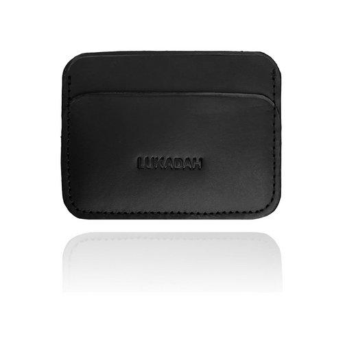 LUKADAH - Genuine Full Grain Handmade Leather Wallet (Space Black)