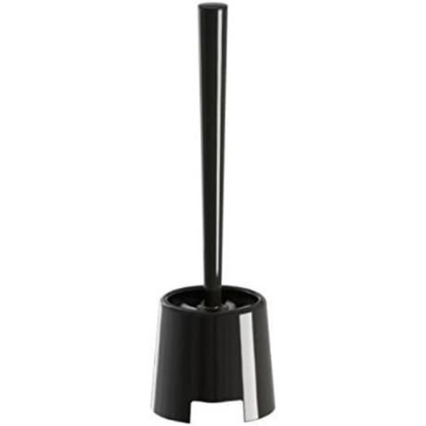 LUKADAH Black Toilet Cleaning Brush with Holder