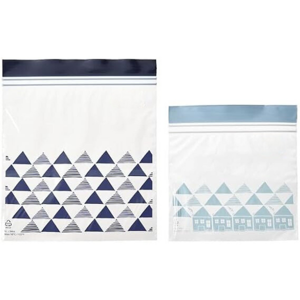 Premium Quality Resealable Sealing Bags-Zipper Lock-Reuseable-(Pack of 60-30x0.4L+30x1L)