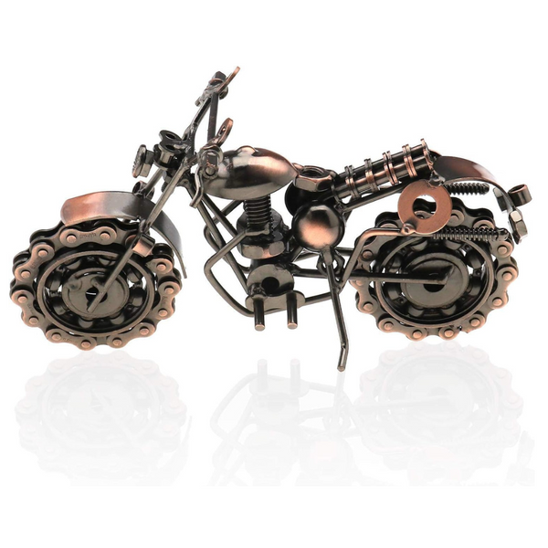 Motor Vintage Iron Art Metal Motorcycle Decor Travel Sculpture Decoration or as a Funny Gift Idea for Home Office Décor