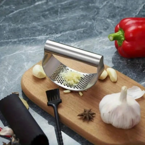 Garlic & Ginger Crusher, Mincer, Stainless Steel, Rust Proof, Dishwasher Safe - 1 Pc