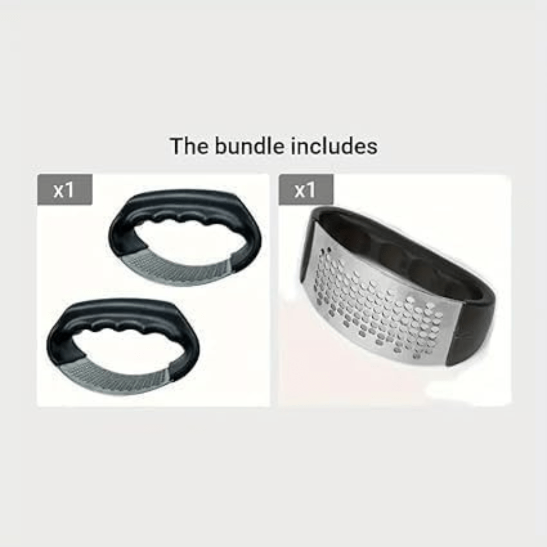 Garlic & Ginger Crusher - Stainless Steel, Rust Proof, Dishwasher Safe (2 Pack)