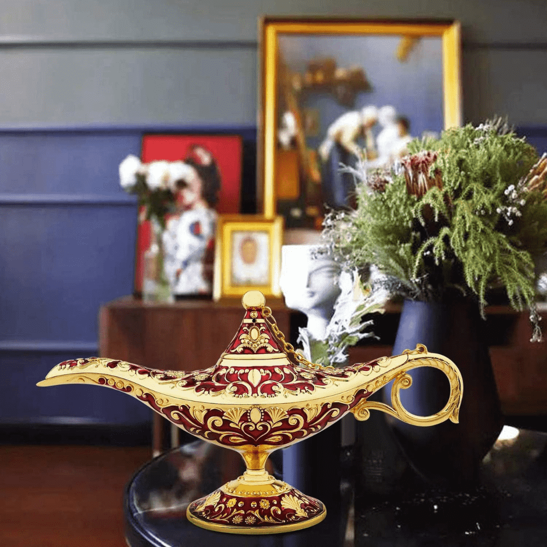 Aladdin Genie Lamp Chirag Vintage Magic | Red