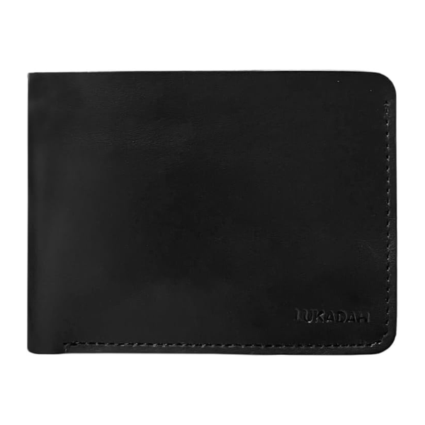 LUKADAH - Wallet Leather ,Slim Large, Extra Capacity Traveller (Black)