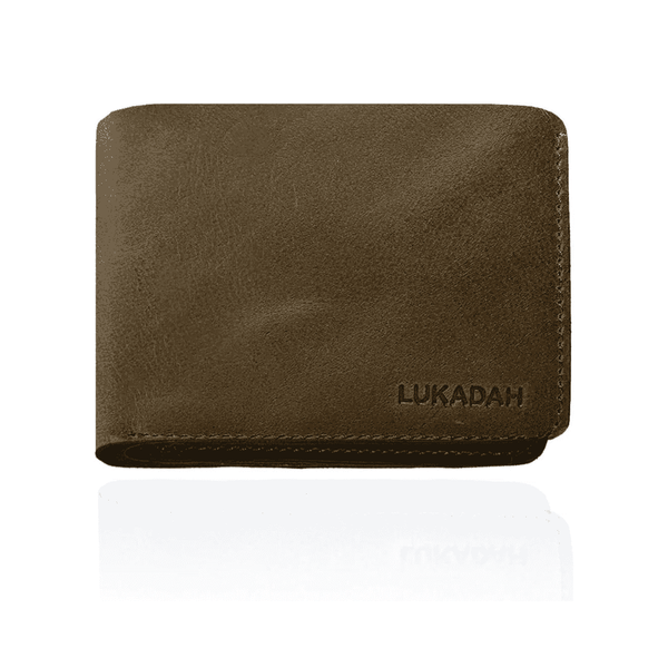 LUKADAH - Wallet Leather Genuine Full Grain (Matt Brown)