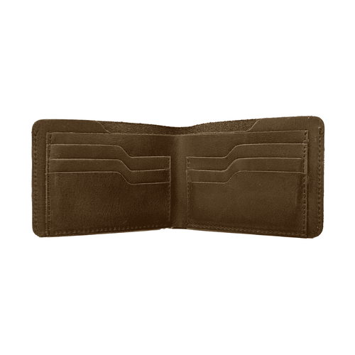 LUKADAH - Wallet Leather Genuine Full Grain (Matt Brown)
