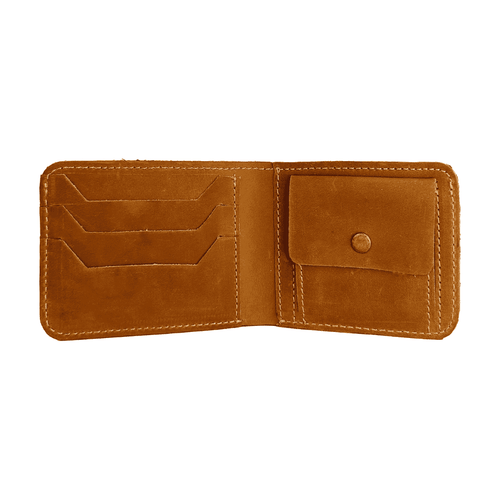 LUKADAH - Wallet Leather Genuine Full Grain (Peanut Brown)