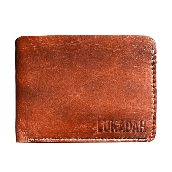 LUKAHDAH - Men's Leather Bifold Wallet (Standard Size - Brown)