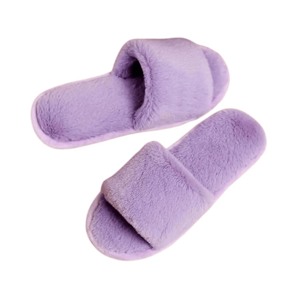 Plush Lined Slippers - Soft Sole, Warm & Cozy Indoor/Outdoor Slippers with Fluffy Fur