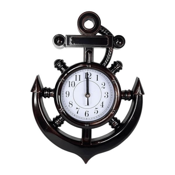 Lukadah Anchor Wall Clock - Nautical Decor for Home or Office