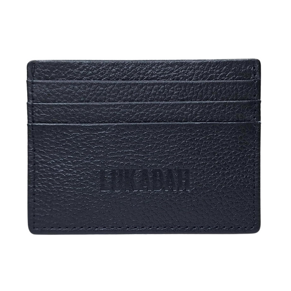Leather Card Holder (Charcoal)