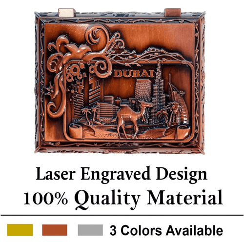 Dubai City Carved Vintage Treasure Box - Bronze Jewelry Storage and Home Decor