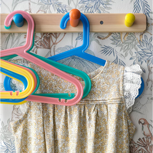 Lukadah Children's Clothes Hangers, Mixed Pastel Colours, Set of 16