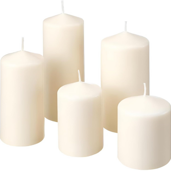Lukadah Fenomen Unscented Block Candle, Set Of 5, Natural