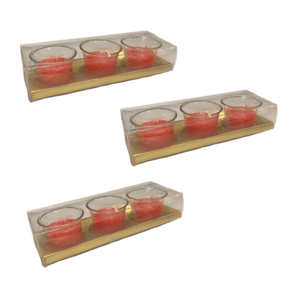 Scented Candles Gift Set - Natural Wax, Aromatherapy & Stress Relief (Pack of 3)