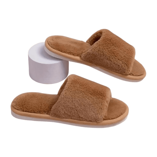 Plush Lined Slippers - Soft Sole, Warm and Cozy Indoor/Outdoor Slippers with Fluffy Fur