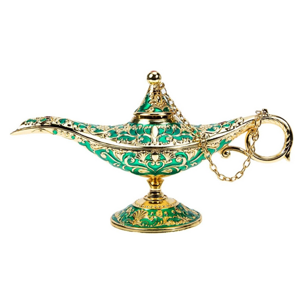Aladdin Genie Lamp Chirag Vintage Magic | Green (20.7 x 11.3 )