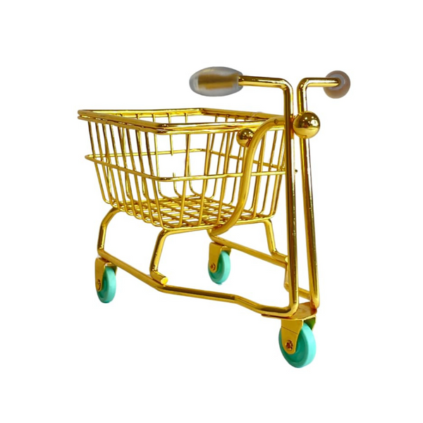 Sculpture Decoration or Classic Art Decoration Ornaments for Home, Office (Mini Shopping Cart Bicycle)