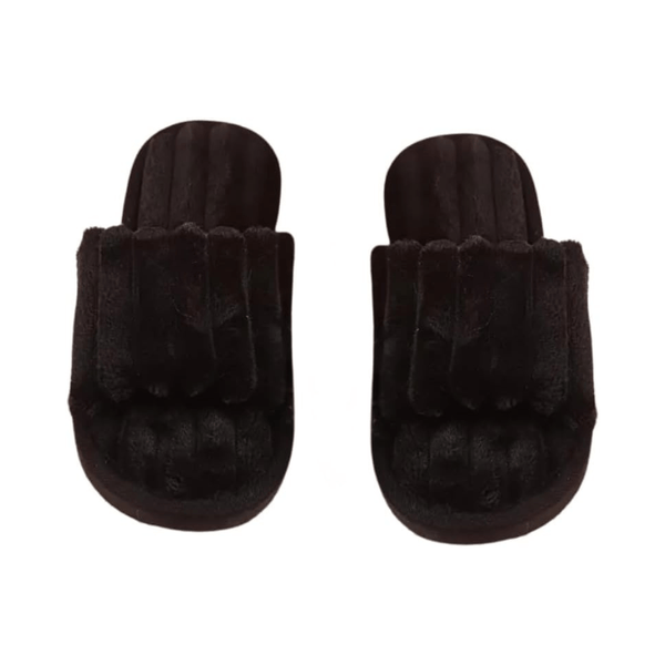 Plush Lined Slippers - Soft Sole, Warm & Cozy Indoor/Outdoor Slippers with Fluffy Fur