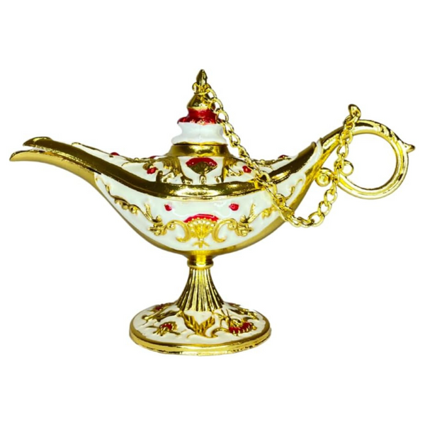 Aladdin Genie Lamp Chirag Vintage Magic (White)