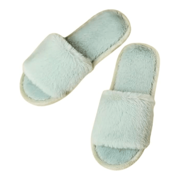 Plush Lined Slippers - Soft Sole, Warm & Cozy Indoor/Outdoor Slippers with Fluffy Fur